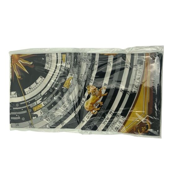 Camrose & Kross Black Gold The Jacqueline Kennedy Neck Scarf | NWT - Picture 6 of 6